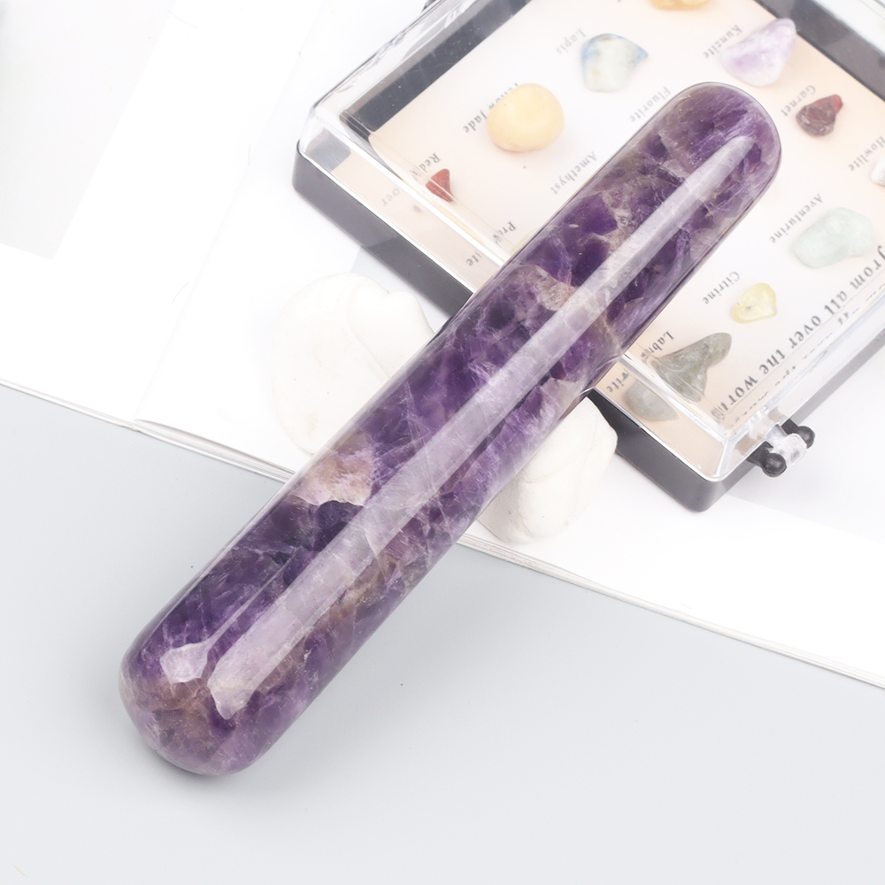 Jade Gua Sha Tool - Doğal Ametist Değnek Yeşim masaj sopası