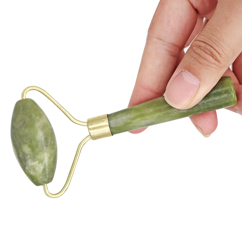 Jade Gua Sha Tool - Doğal Yeşim Rulo Yüz Gua Sha,