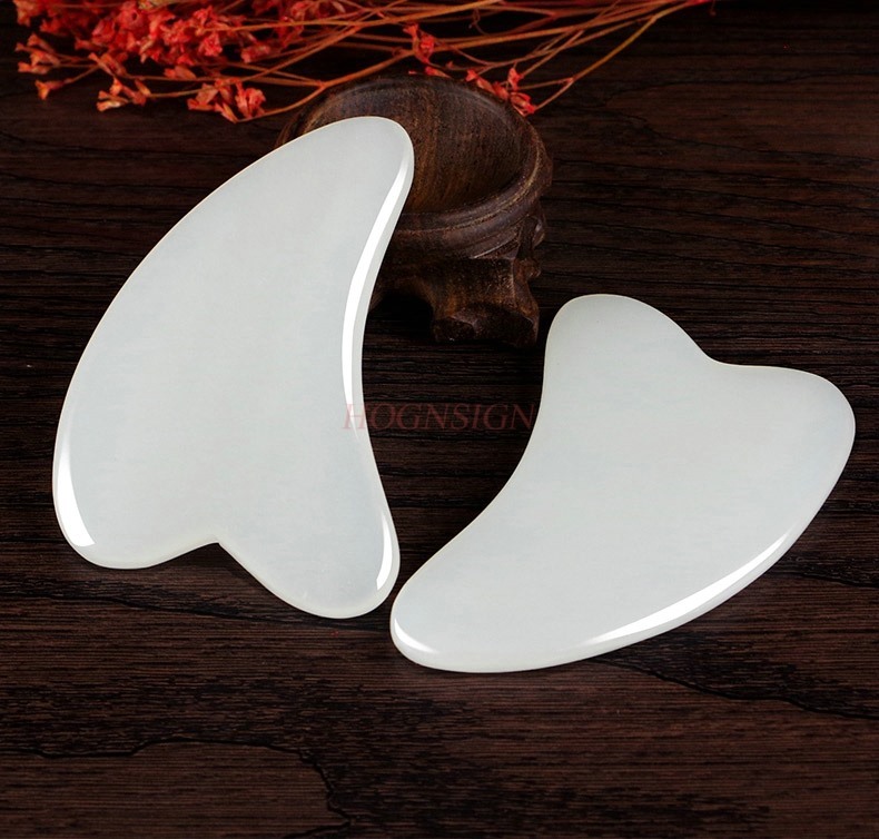 2 adet Doğal yeşim yüz tıraş t - Jade Gua Sha Tool incelemesi ve fiyatı