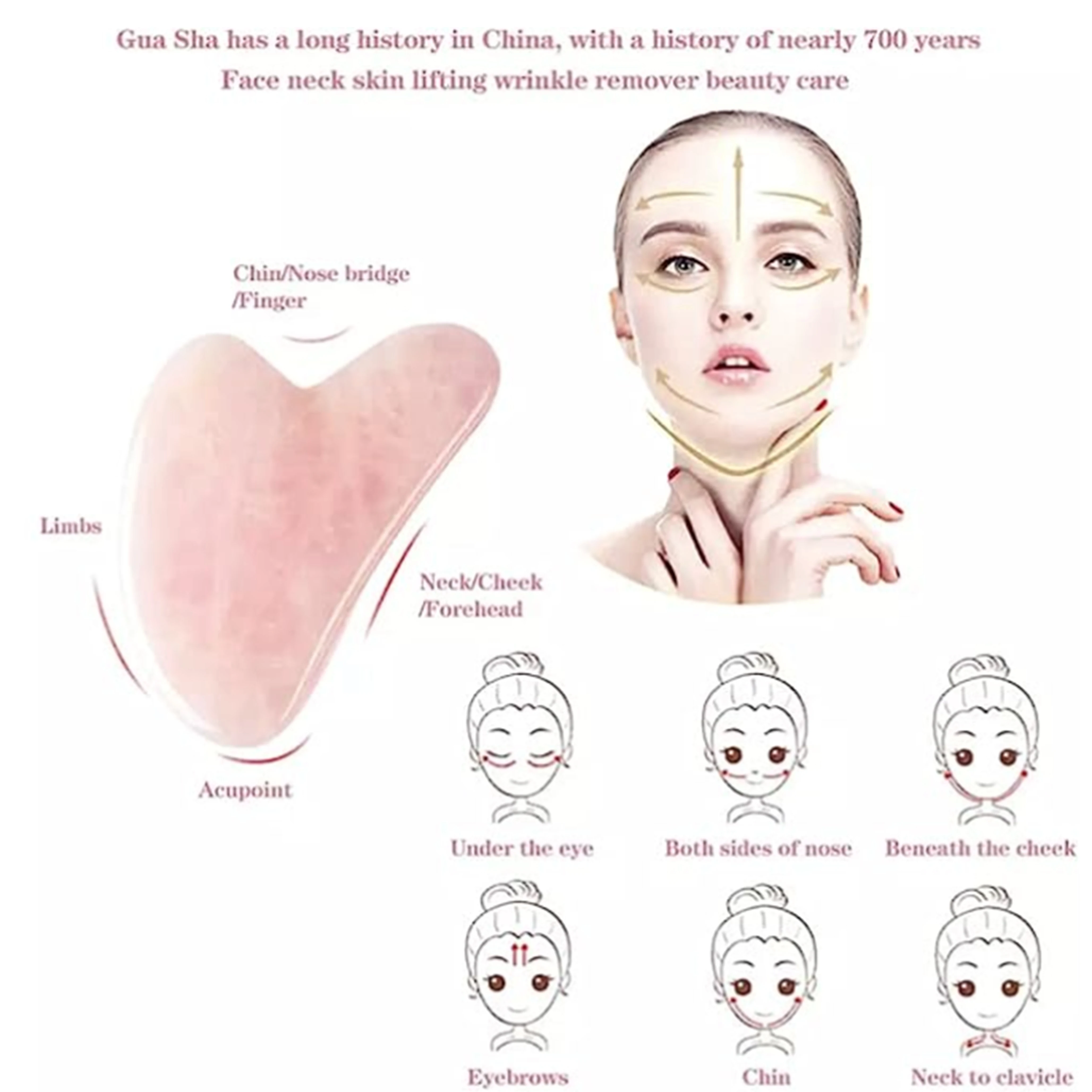 Yüz Masaj Aleti İçin Gül Kuvar - Jade Gua Sha Tool incelemesi ve fiyatı
