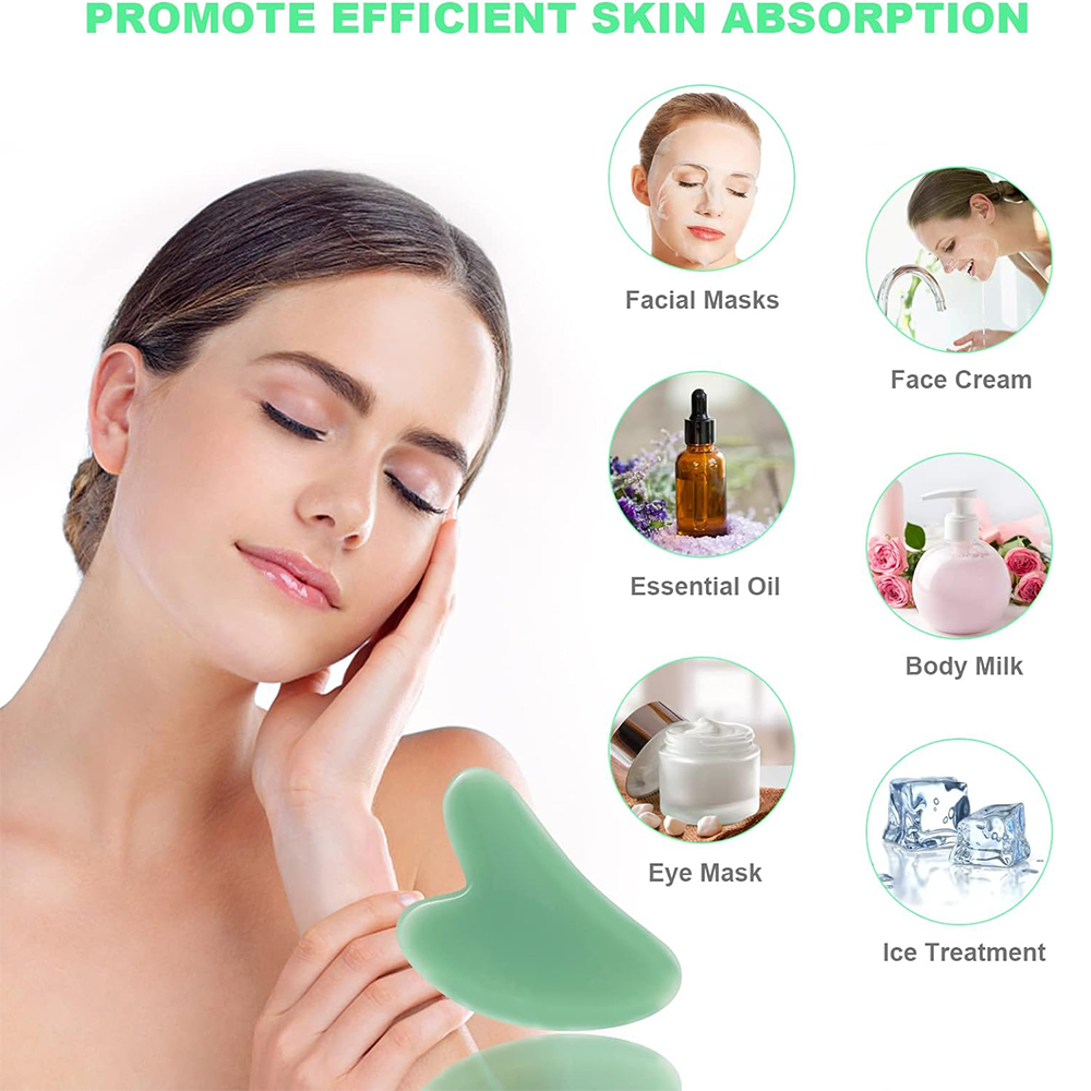 1 adet doğal cam yeşim kazıma  - Jade Gua Sha Tool incelemesi ve fiyatı
