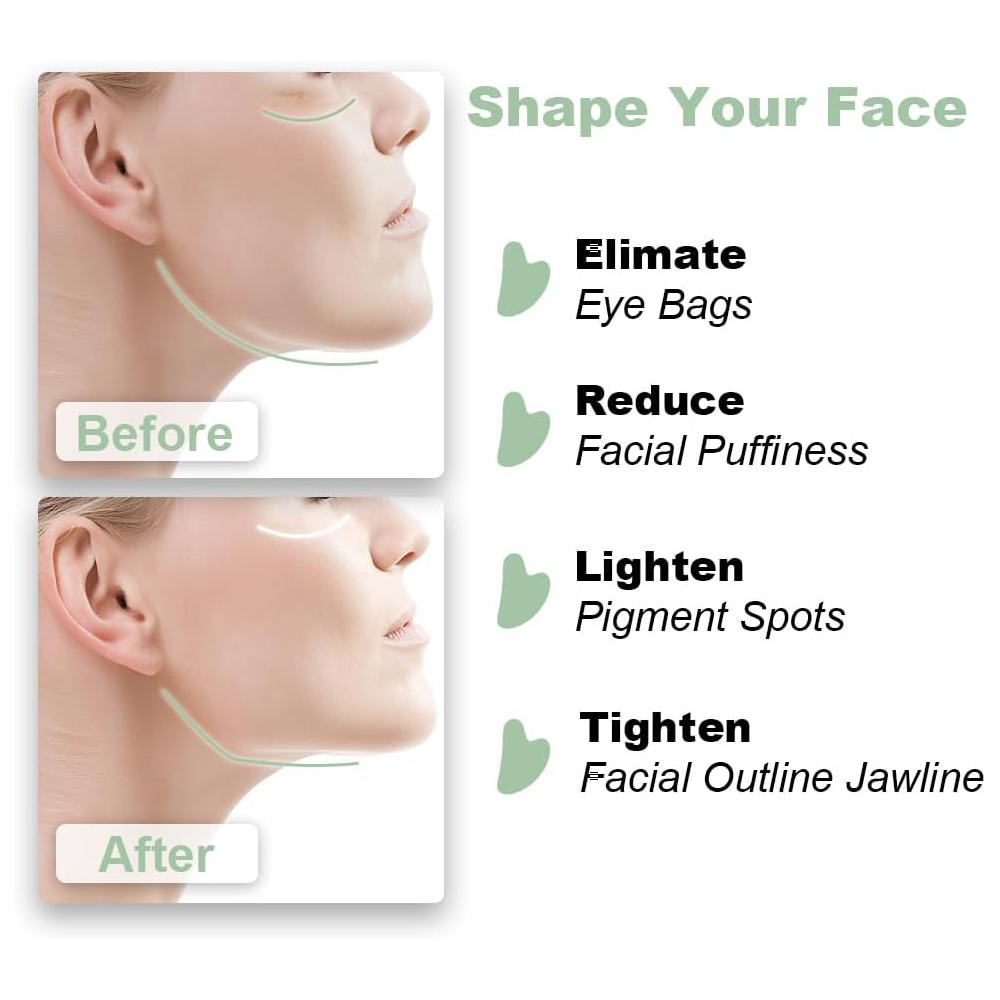 1 adet doğal cam yeşim kazıma  - Jade Gua Sha Tool incelemesi ve fiyatı