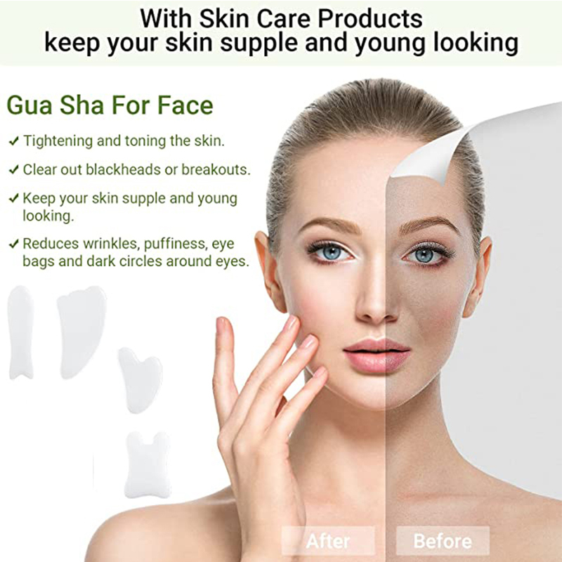 Doğal beyaz yeşim Gua Sha kuru - Jade Gua Sha Tool incelemesi ve fiyatı